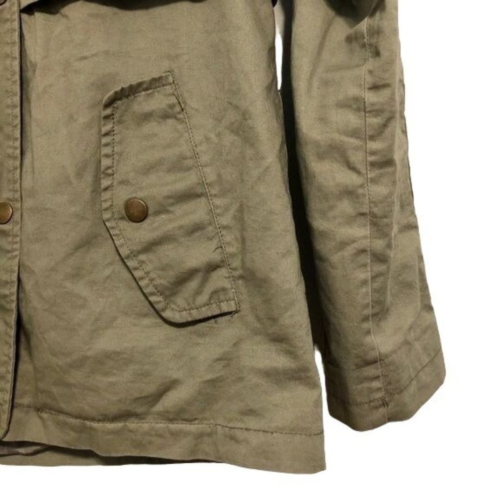 AINA BE Long Sleeve Olive Green Zipper Up Button Up Utility Jacket Coat Size Sm - Picture 2 of 8